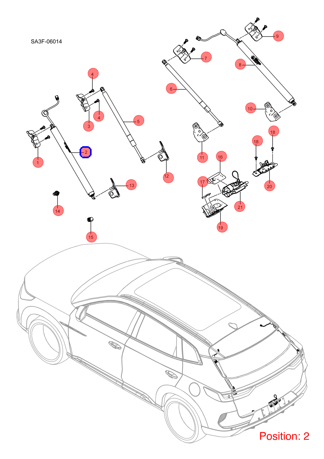 BYD Tailgate Lift Support OEM 1336900600 SA3F6309511A FOR Song 1336900600-BYD_OEM