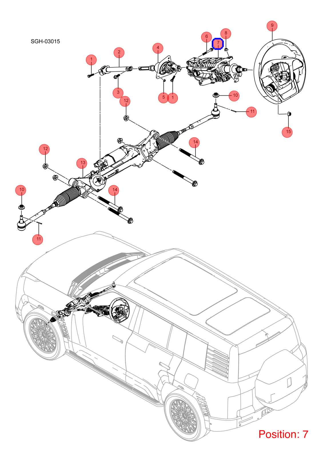 BYD Steering column OEM 1337833900 SGHA3404100 FOR YANGWANG 1337833900-BYD_OEM