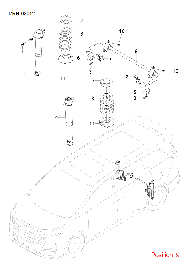 BYD Shock absorber spring OEM 1338395800 MRHA2911010 FOR DENZA 1338395800-BYD_OEM