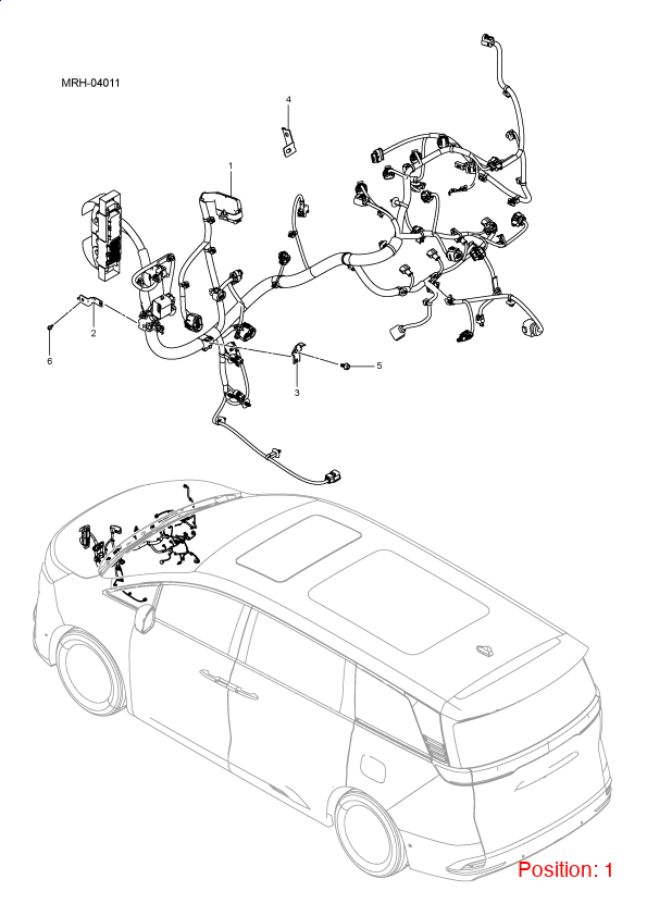 BYD Engine wiring harness OEM 1338587200 MRHB4001010 FOR DENZA 1338587200-BYD_OEM