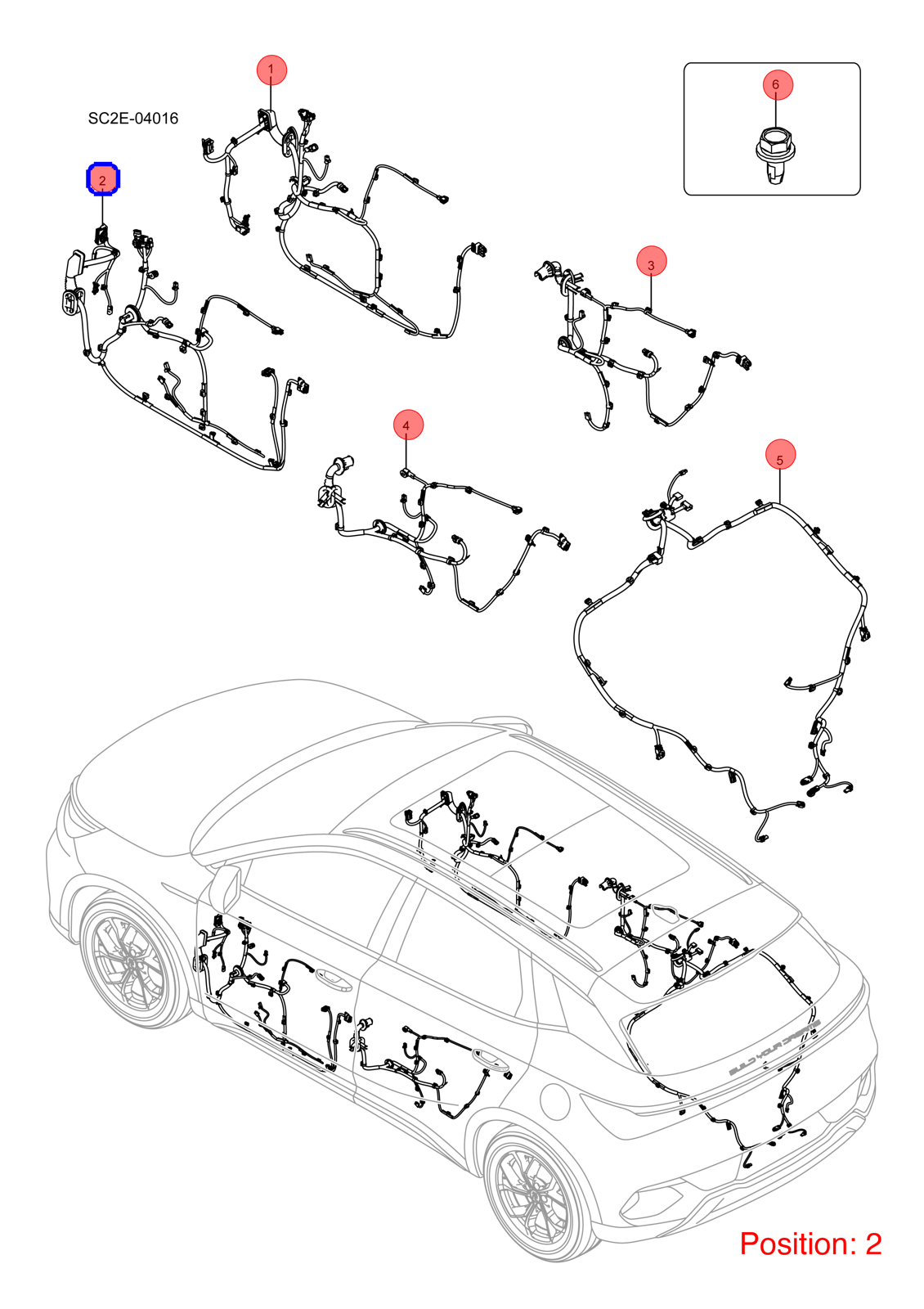 BYD Door wiring harness OEM 1339004100 SC2EM4002100A FOR Atto3 Yuan 1339004100-BYD_OEM