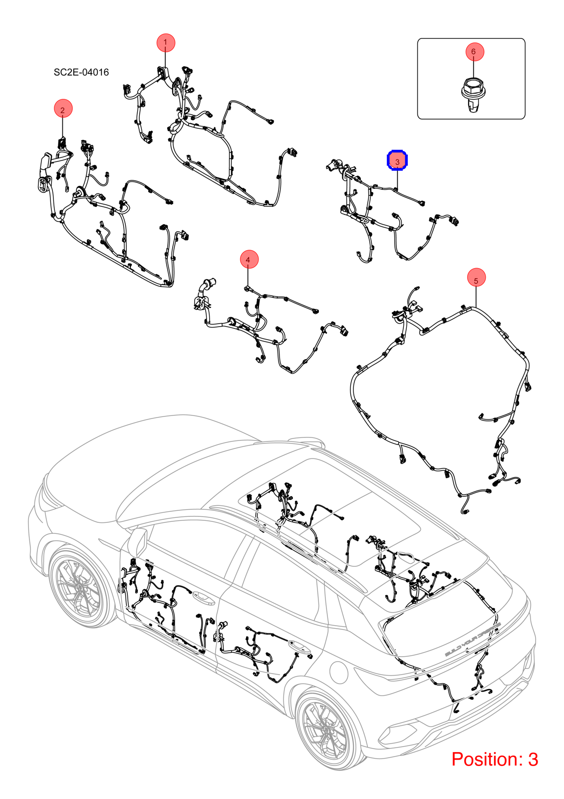 BYD Door wiring harness OEM 1339009000 SC2EM4002400B FOR Atto3 Yuan 1339009000-BYD_OEM