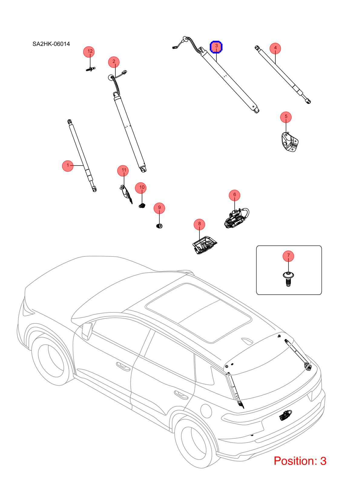 BYD Tailgate Lift Support OEM 1339398700 SA2FC6309512A FOR Song 1339398700-BYD_OEM