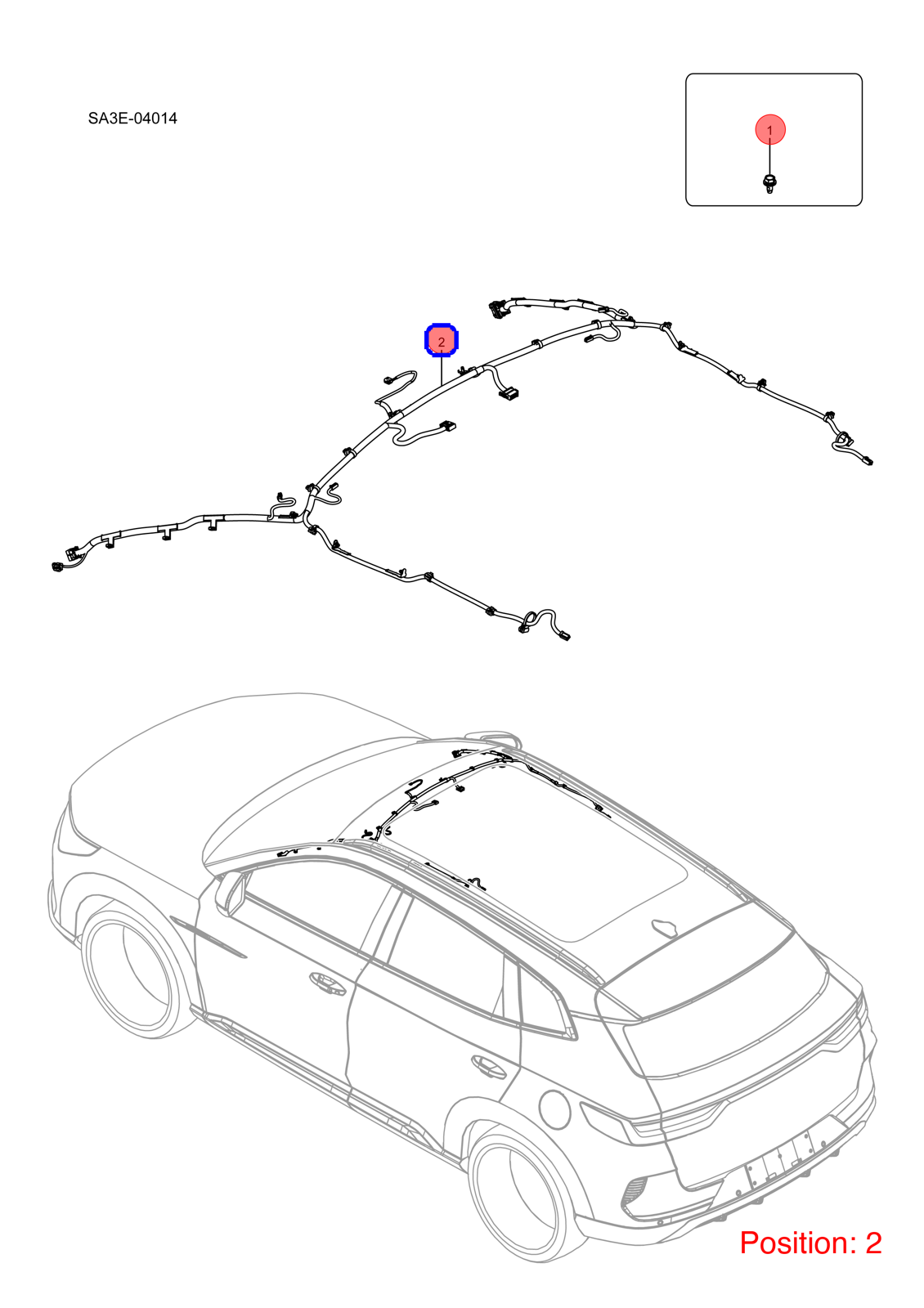 BYD Roof wiring harness OEM 1340676700 SA3EB4002800BD1 FOR Song 1340676700-BYD_OEM