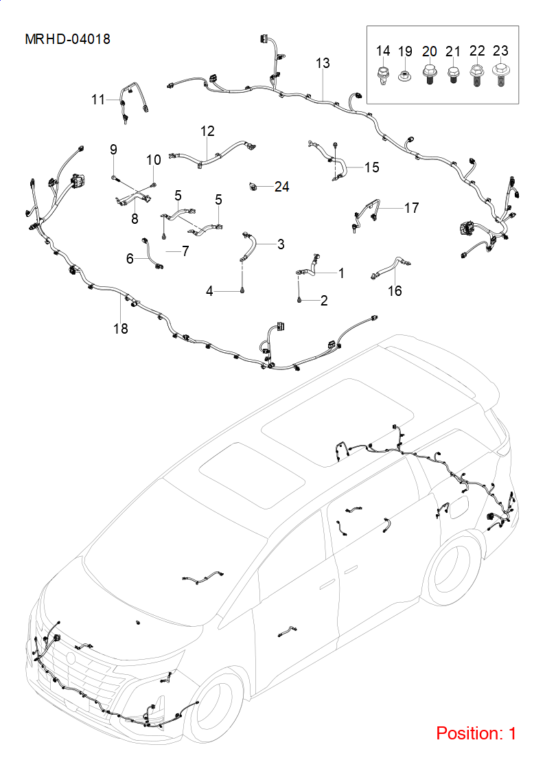 BYD Negative wire OEM 1340804200 MRHB4002912A FOR DENZA 1340804200-BYD_OEM