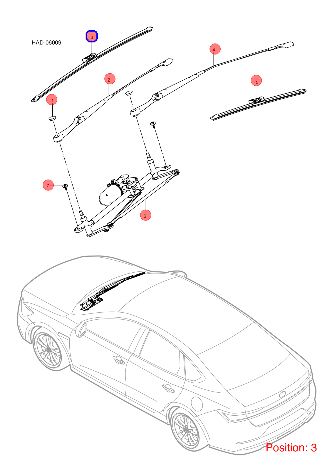 BYD Wiper blade OEM 1342098300 HAD5205110B FOR Qin KING Chazor Seal5 Destroyer 1342098300-BYD_OEM