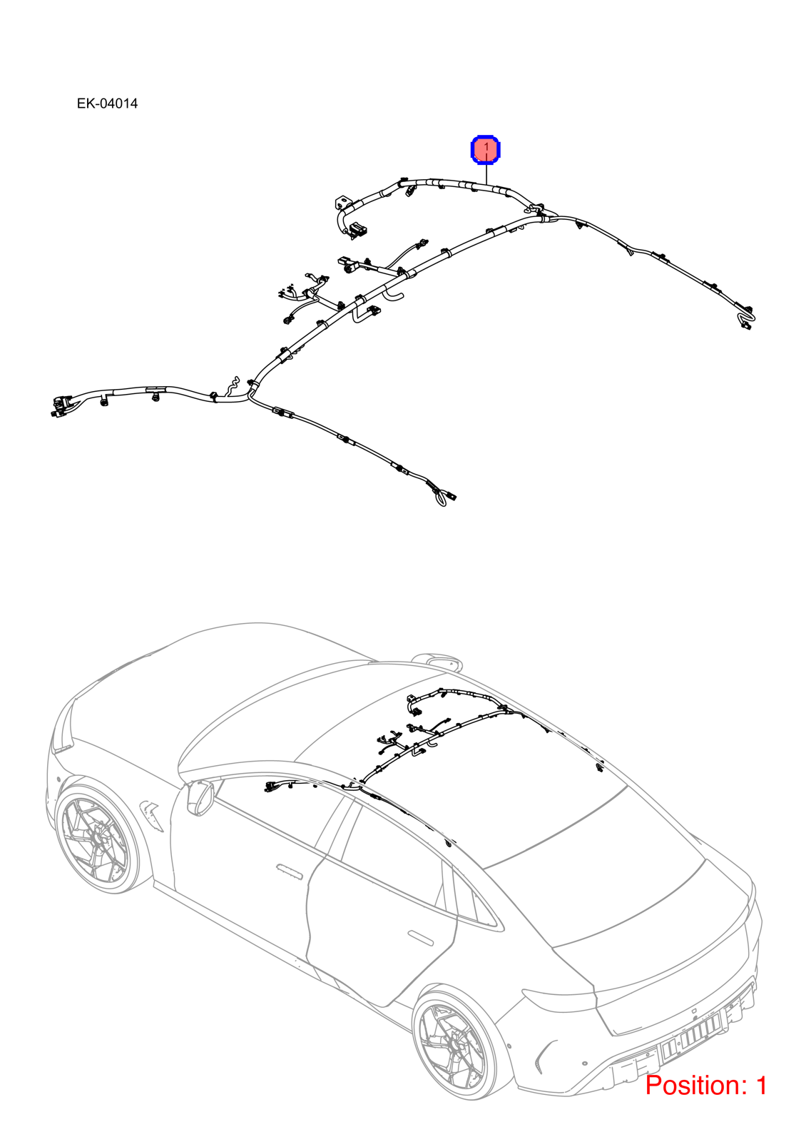 BYD Roof wiring harness OEM 1342207600 EKEA4002800A FOR Seal 1342207600-BYD_OEM