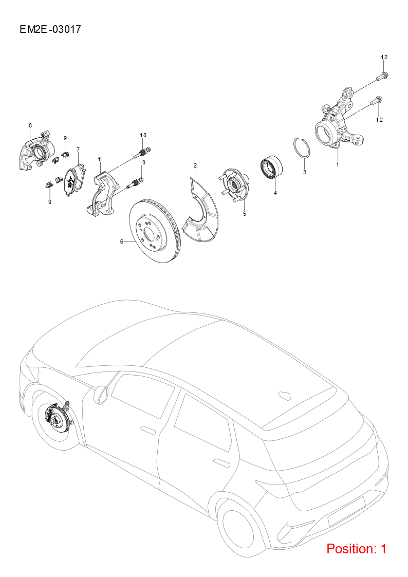BYD Steering Knuckle OEM 1342344700 EM2EF2304101 FOR Dolphin 1342344700-BYD_OEM