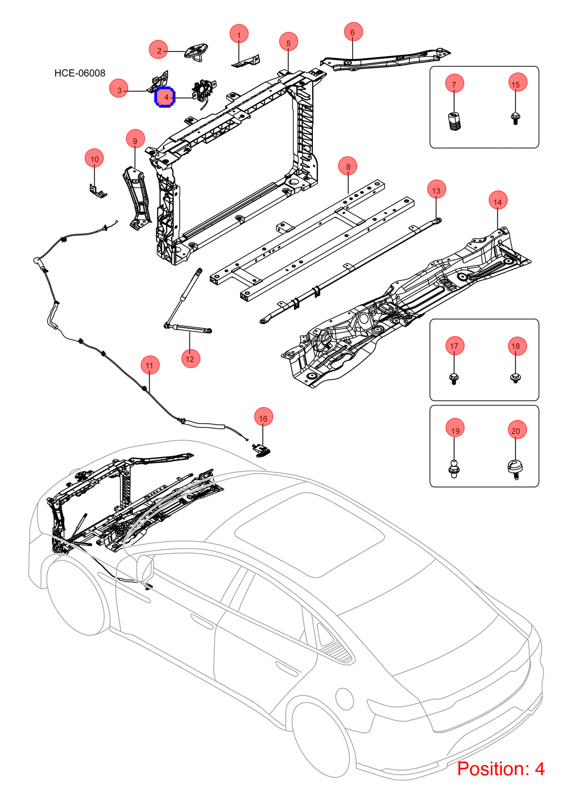 BYD Hood lock OEM 1342721900 HC8402530B FOR Han 1342721900-BYD_OEM