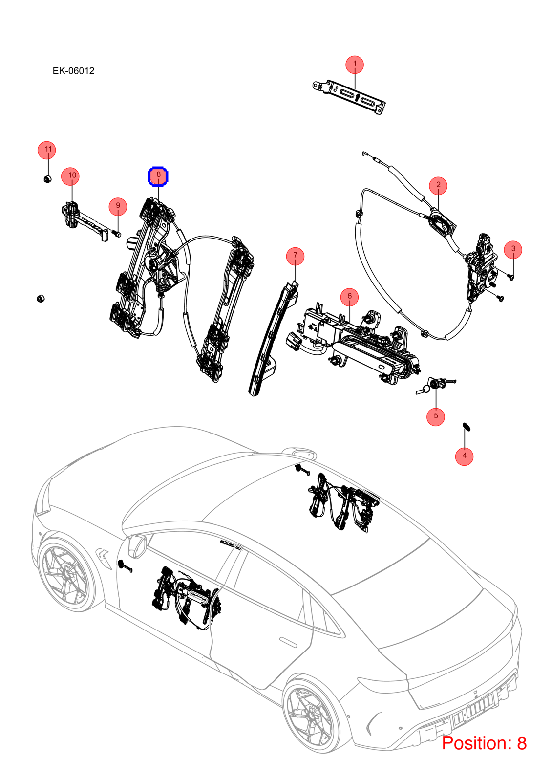 BYD Rear Left Door Window Regulator OEM 1342933300 EKEA6104100 FOR Seal 1342933300-BYD_OEM