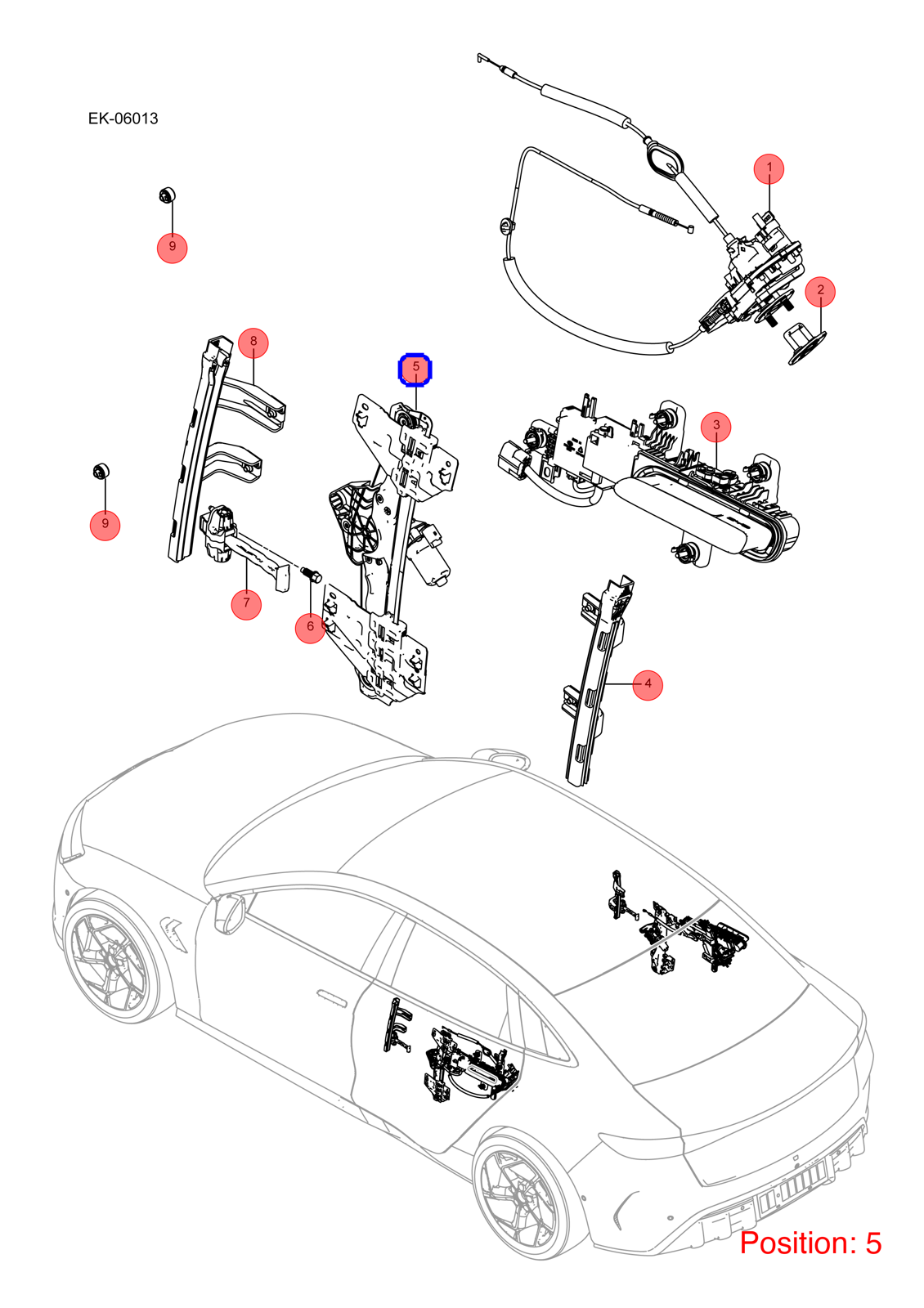 BYD Rear Left Door Window Regulator OEM 1342935300 EKEA6204100 FOR Seal 1342935300-BYD_OEM