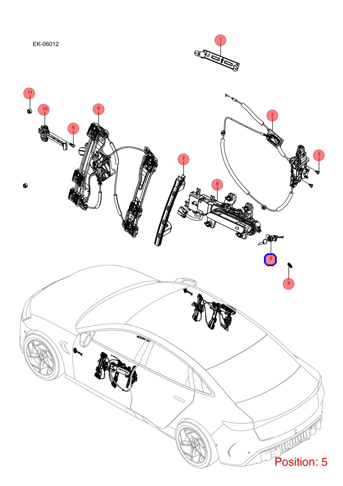 BYD Full car lock OEM 1342960600 EKEA6105300 FOR Seal 1342960600-BYD_OEM