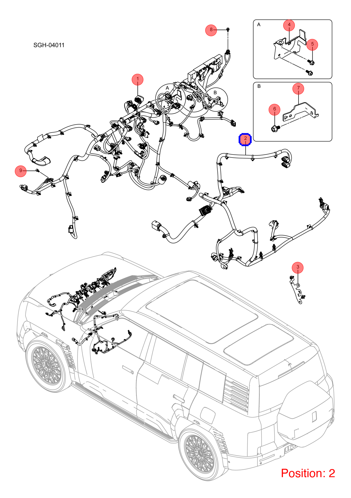 BYD Engine wiring harness OEM 1343267900 SGHA4001020 FOR YANGWANG 1343267900-BYD_OEM