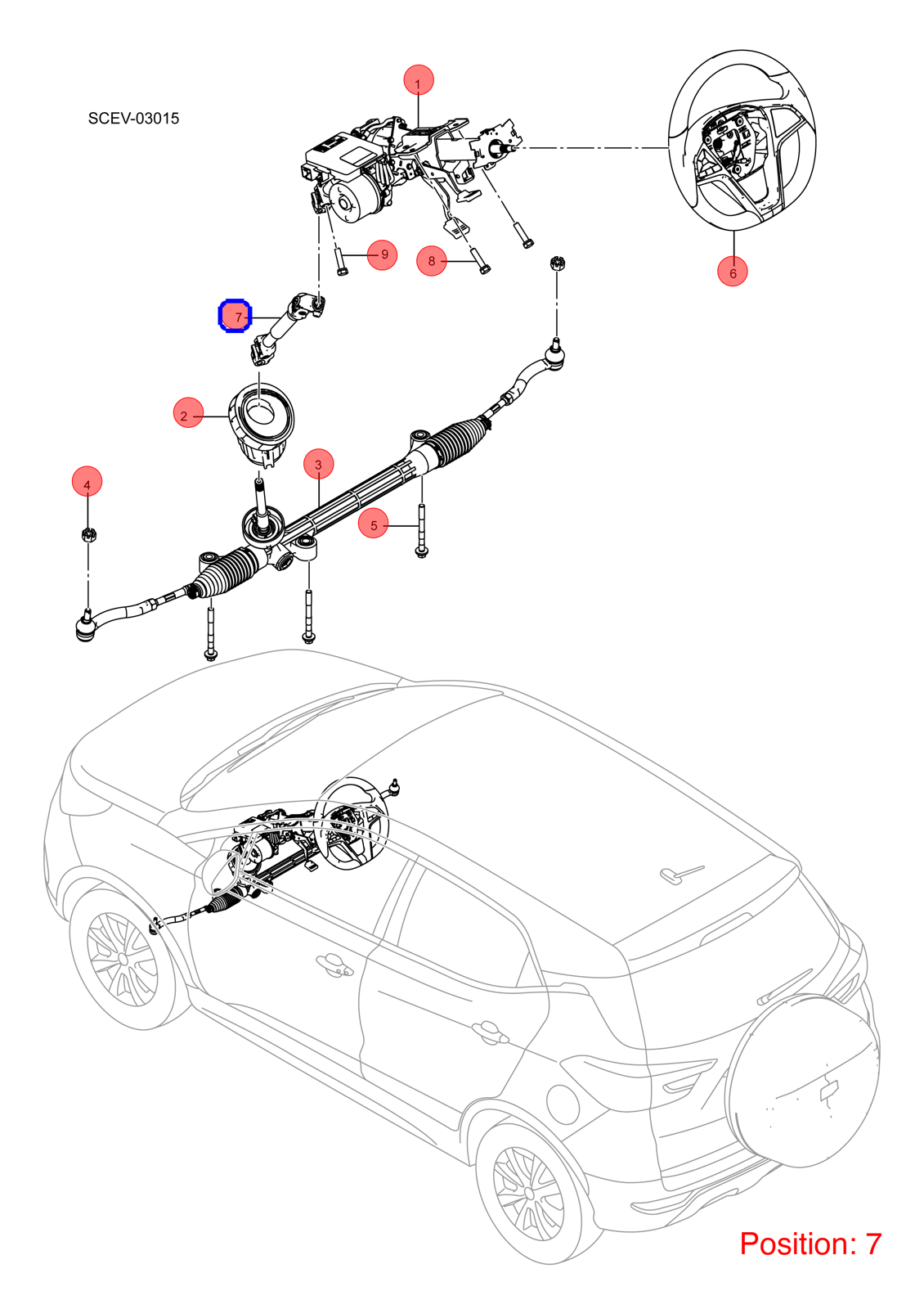 BYD Steering Shaft Universal Joint OEM 1343269100 SCED3404030 FOR Atto3 Yuan 1343269100-BYD_OEM