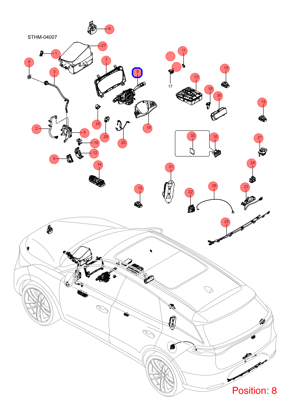 BYD Combination switch OEM 1343820500 SA2HG3774010PZE1 FOR Tang 1343820500-BYD_OEM