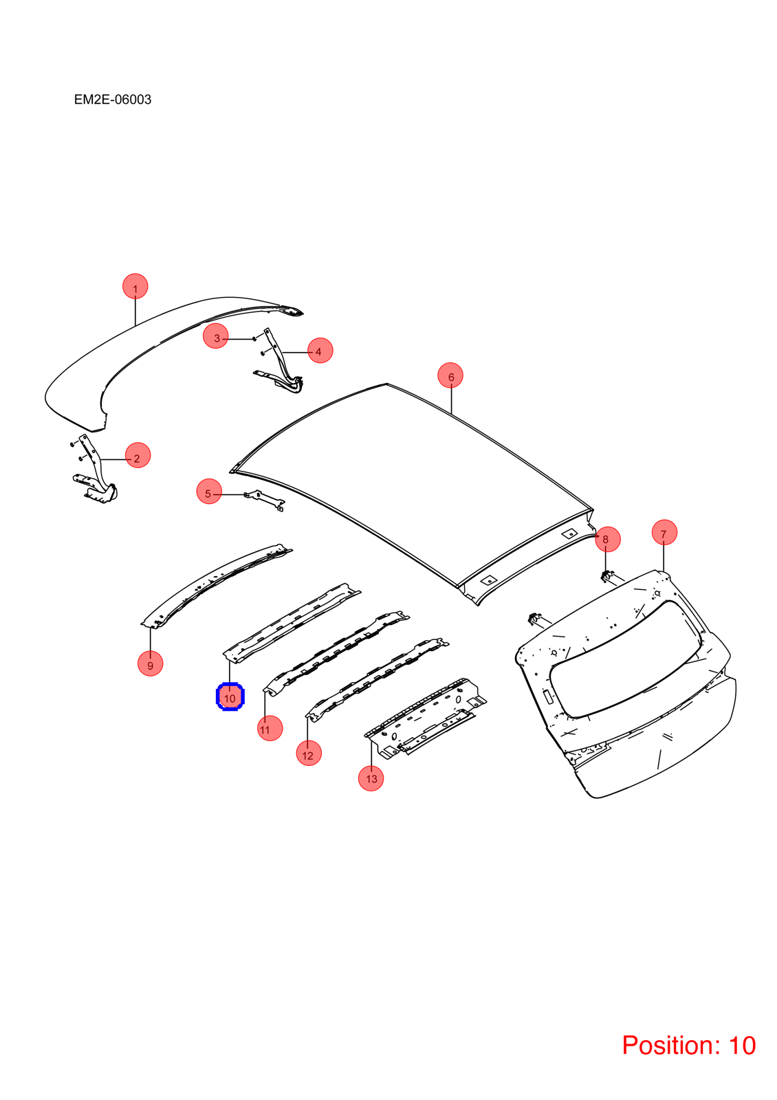 BYD Roof beam OEM 1344049800 EM2E570141177 FOR Dolphin 1344049800-BYD_OEM