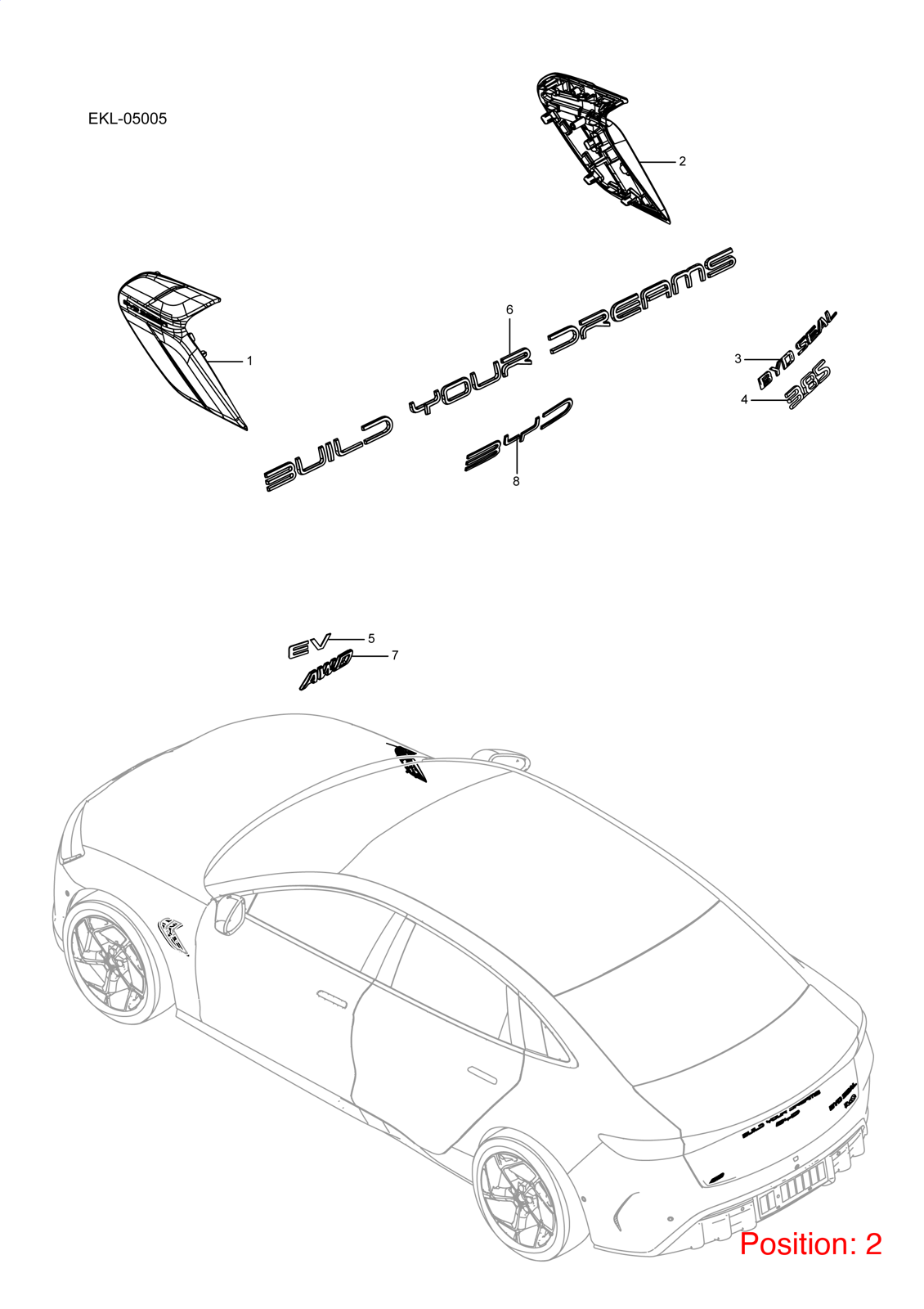 BYD Fender Trim OEM 1344273300 EKEA3921040 FOR Seal 1344273300-BYD_OEM