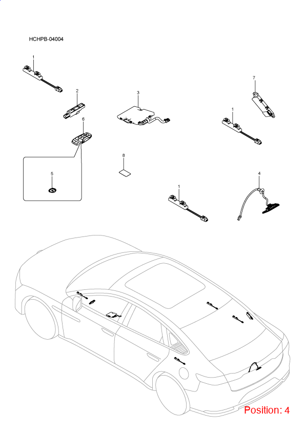 BYD Tailgate switch OEM 1344305100 HCEF3642800 FOR Han 1344305100-BYD_OEM