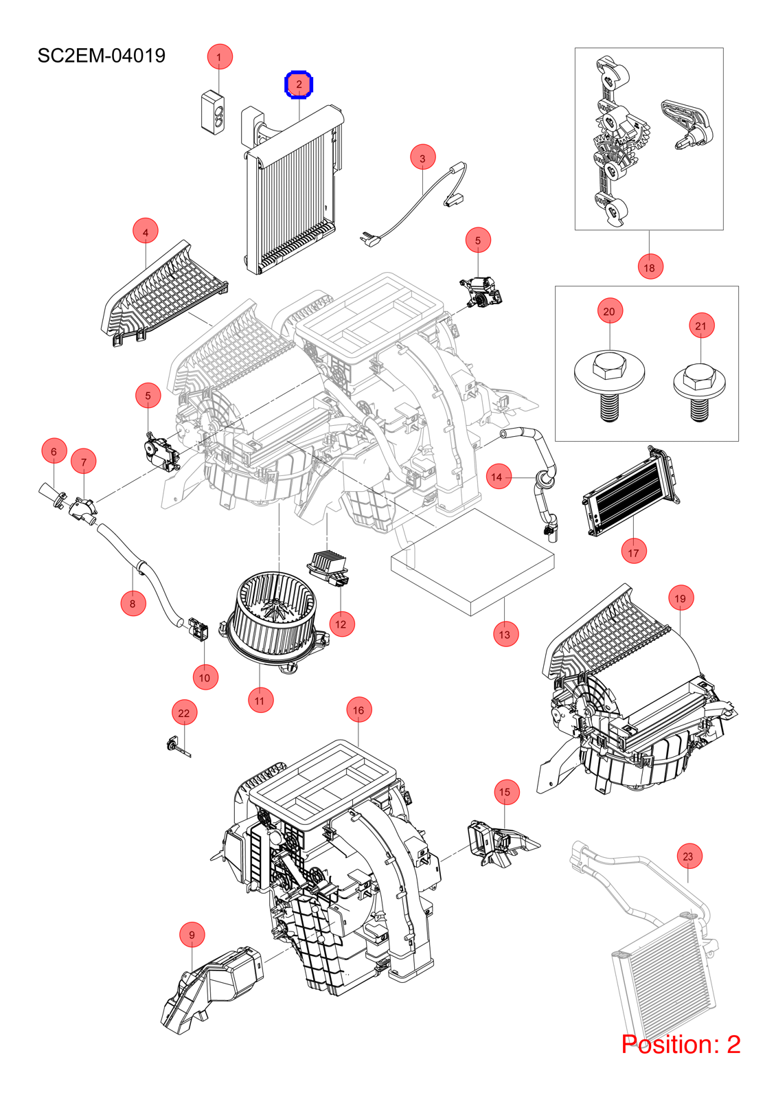 BYD Evaporator assembly OEM 1344491000 SC2EM8107100 FOR Atto3 Yuan 1344491000-BYD_OEM