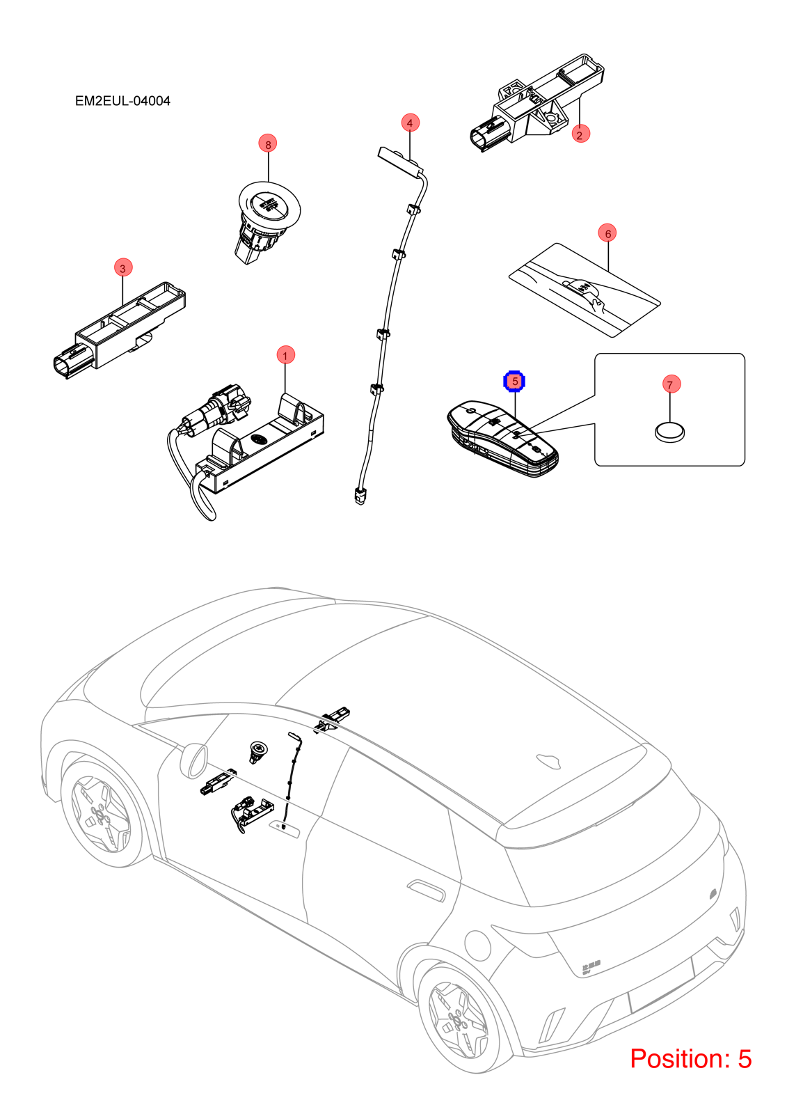 BYD Remote key OEM 1344496000 DAEA3791200M1 FOR Dolphin 1344496000-BYD_OEM