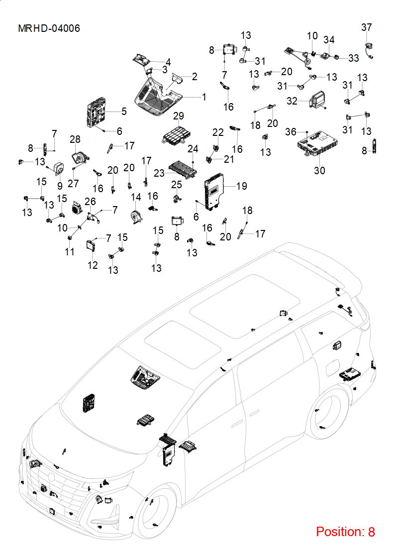 BYD Lane change sensor OEM 1344893900 MRHA3602700 FOR DENZA 1344893900-BYD_OEM