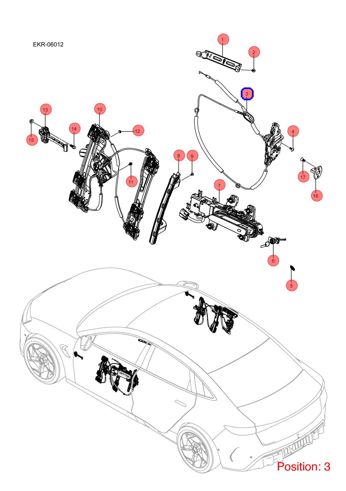 BYD Door Lock OEM 1346007100 EKEA6105209B FOR Seal 1346007100-BYD_OEM