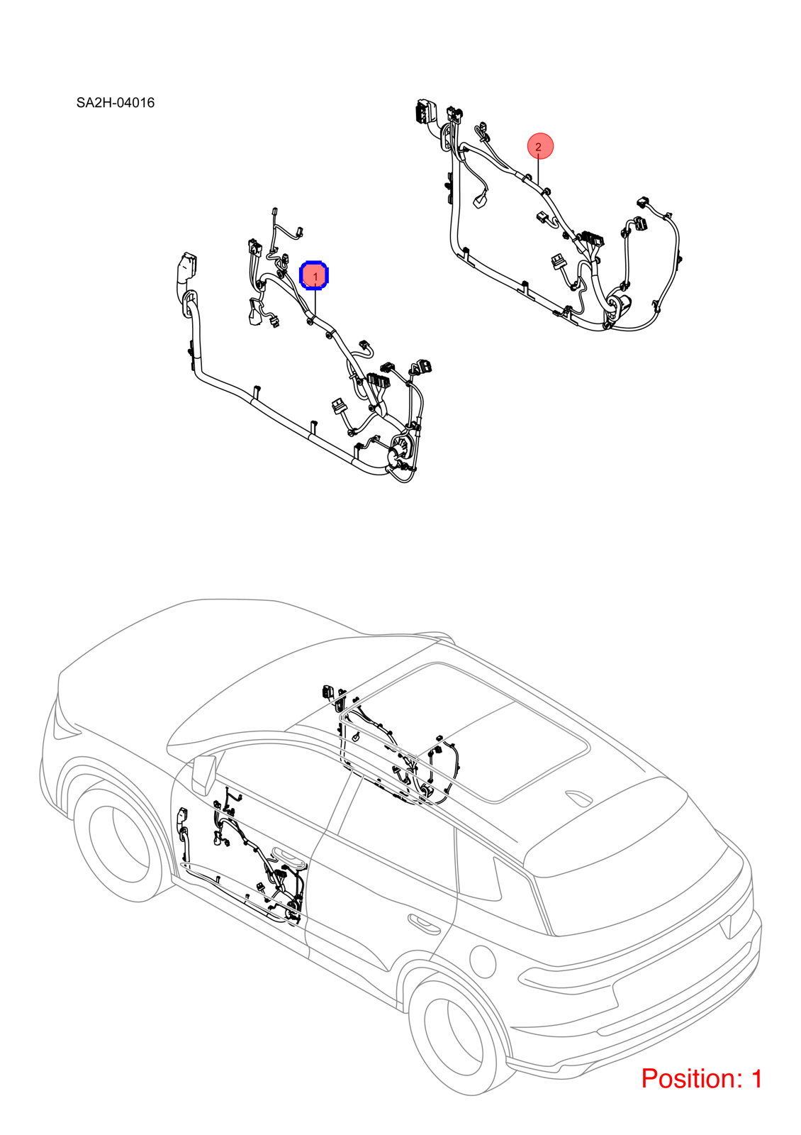 BYD Door wiring harness OEM 1346258300 SA2HG4002100E FOR Song 1346258300-BYD_OEM