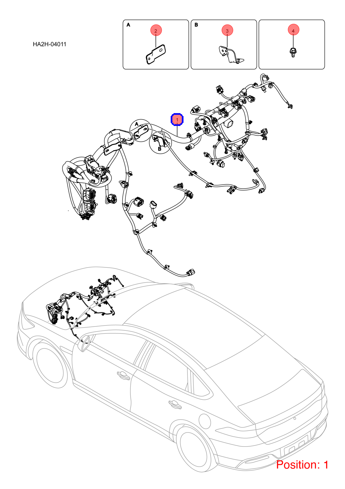 BYD Engine wiring harness OEM 1346309600 HA2HE4001010ETD1 FOR Qin 1346309600-BYD_OEM