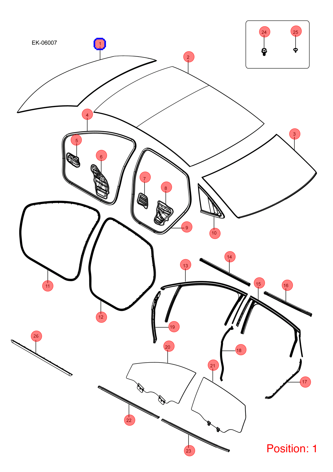 BYD Windshield OEM 1347143000 EKEA5206010 FOR Seal 1347143000-BYD_OEM
