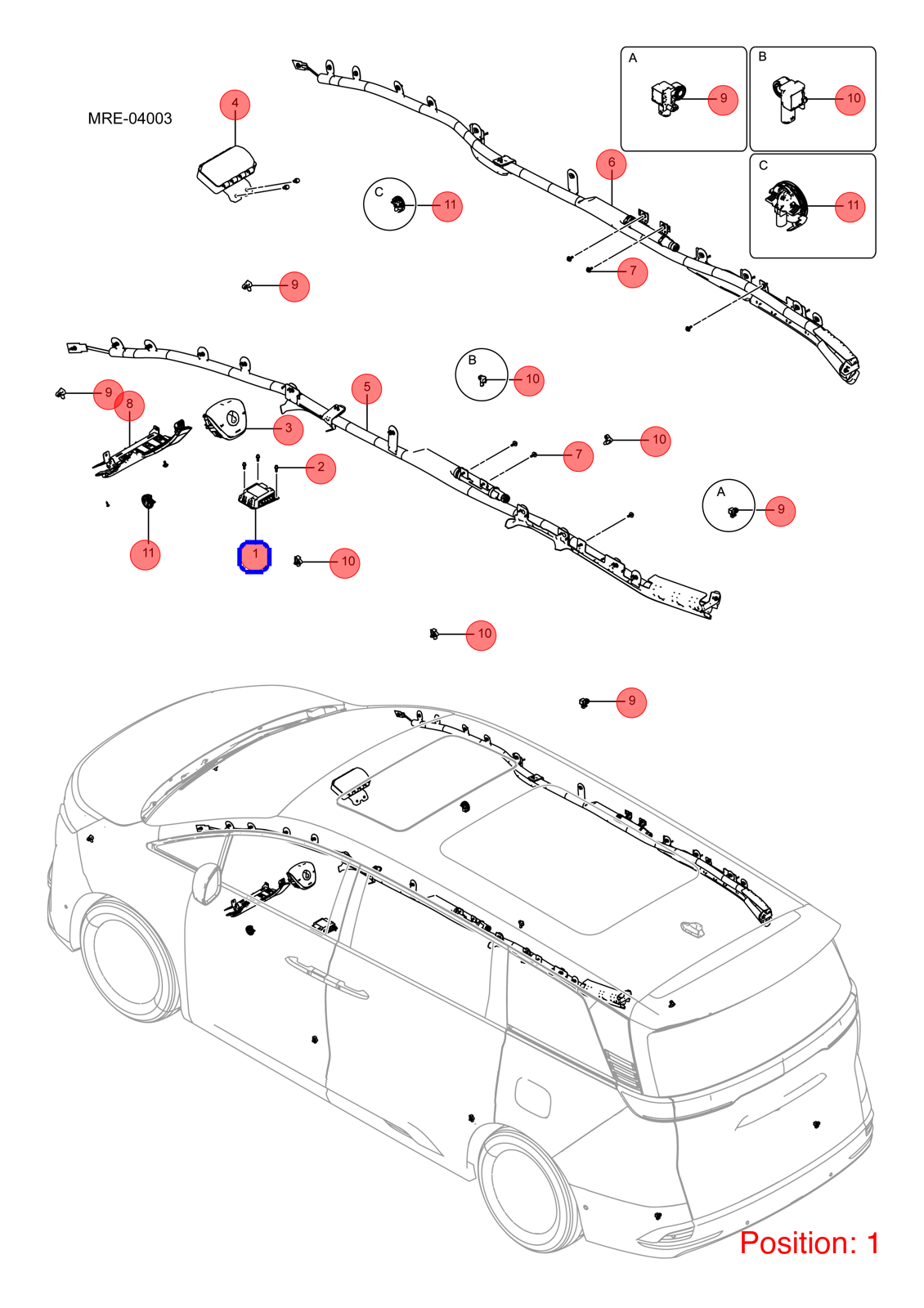 BYD Airbag computer OEM 1347309700 MREB3658100A FOR DENZA 1347309700-BYD_OEM