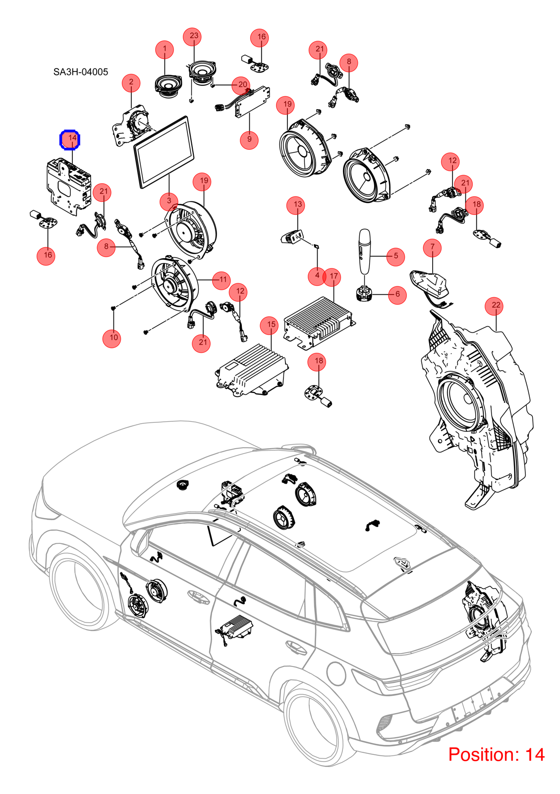 BYD Multimedia computer OEM 1347388100 SA3H7924200AM FOR Song 1347388100-BYD_OEM