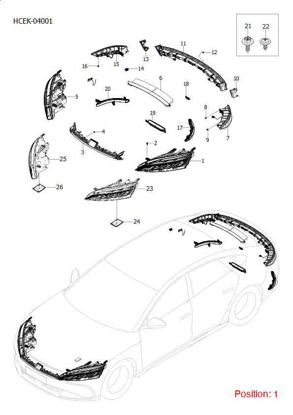 BYD Headlight OEM 1347585900 HCE4121010DD1 FOR Han 1347585900-BYD_OEM