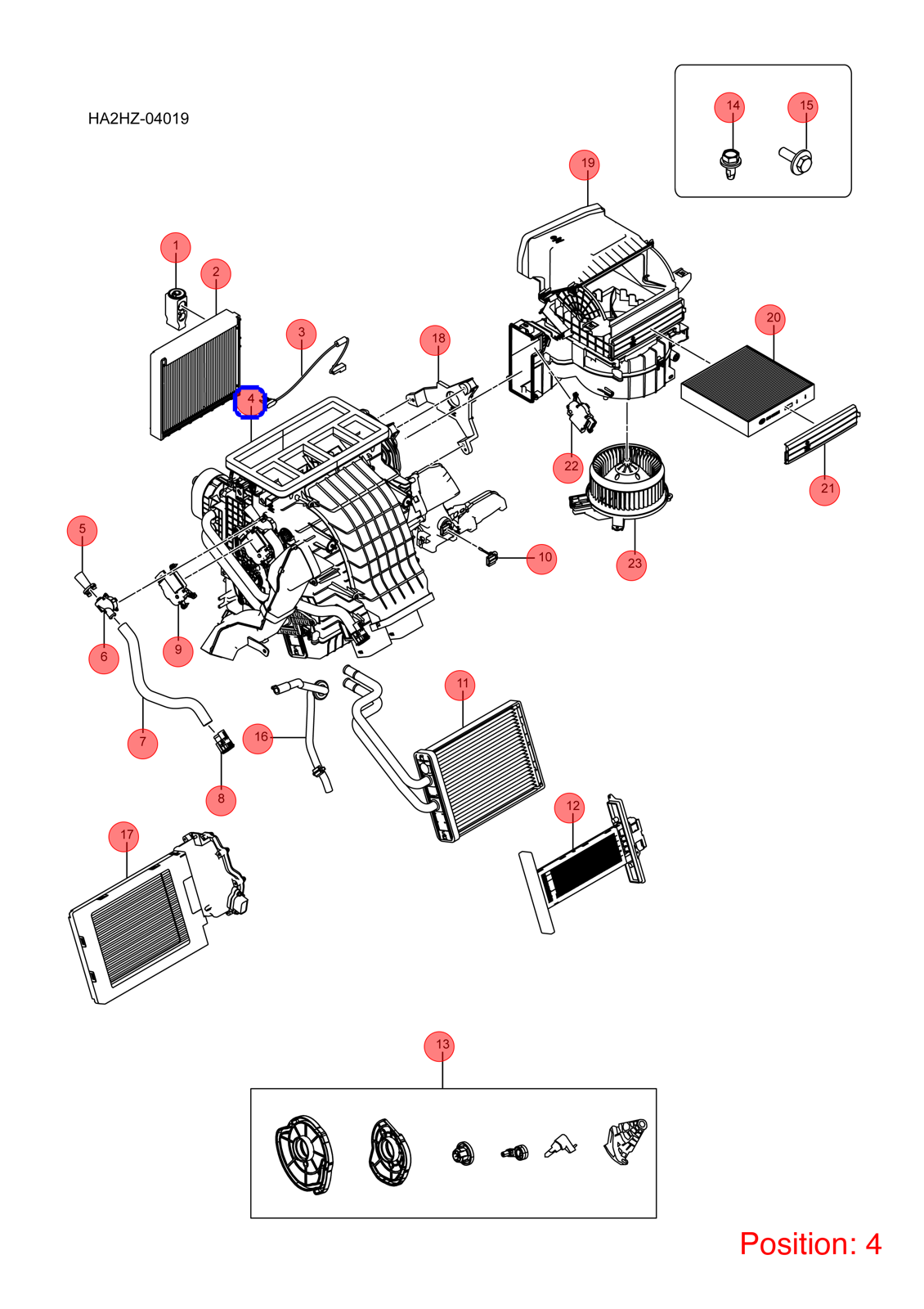 BYD Evaporator housing OEM 1348637800 HA2HG8100100 FOR Qin KING Chazor Seal5 Destroyer 1348637800-BYD_OEM