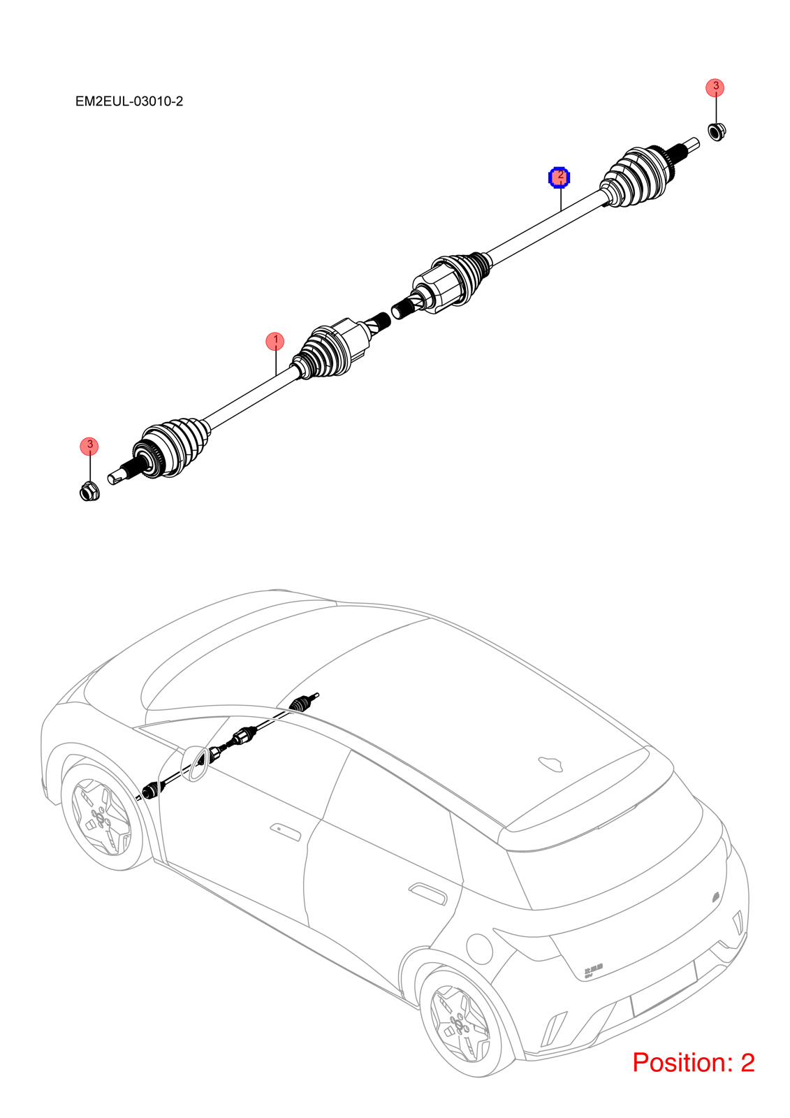 BYD Axle Shaft OEM 1349073900 EM2EF2203020A FOR Dolphin 1349073900-BYD_OEM