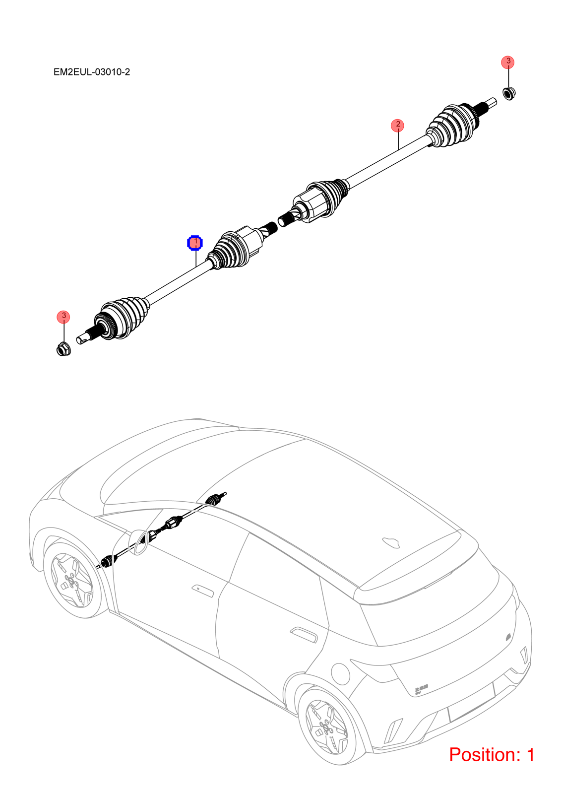 BYD Axle Shaft OEM 1349074100 EM2EF2203010A FOR Dolphin 1349074100-BYD_OEM