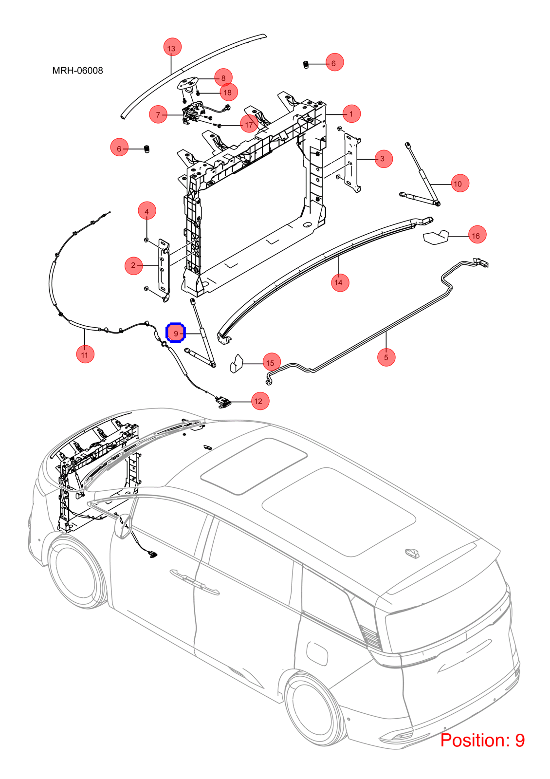 BYD Hood Lift Support OEM 1349581800 MRHB8402911 FOR DENZA 1349581800-BYD_OEM