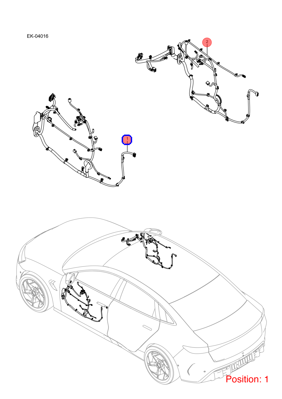 BYD Door wiring harness OEM 1349727200 EKED4002100A FOR Seal 1349727200-BYD_OEM