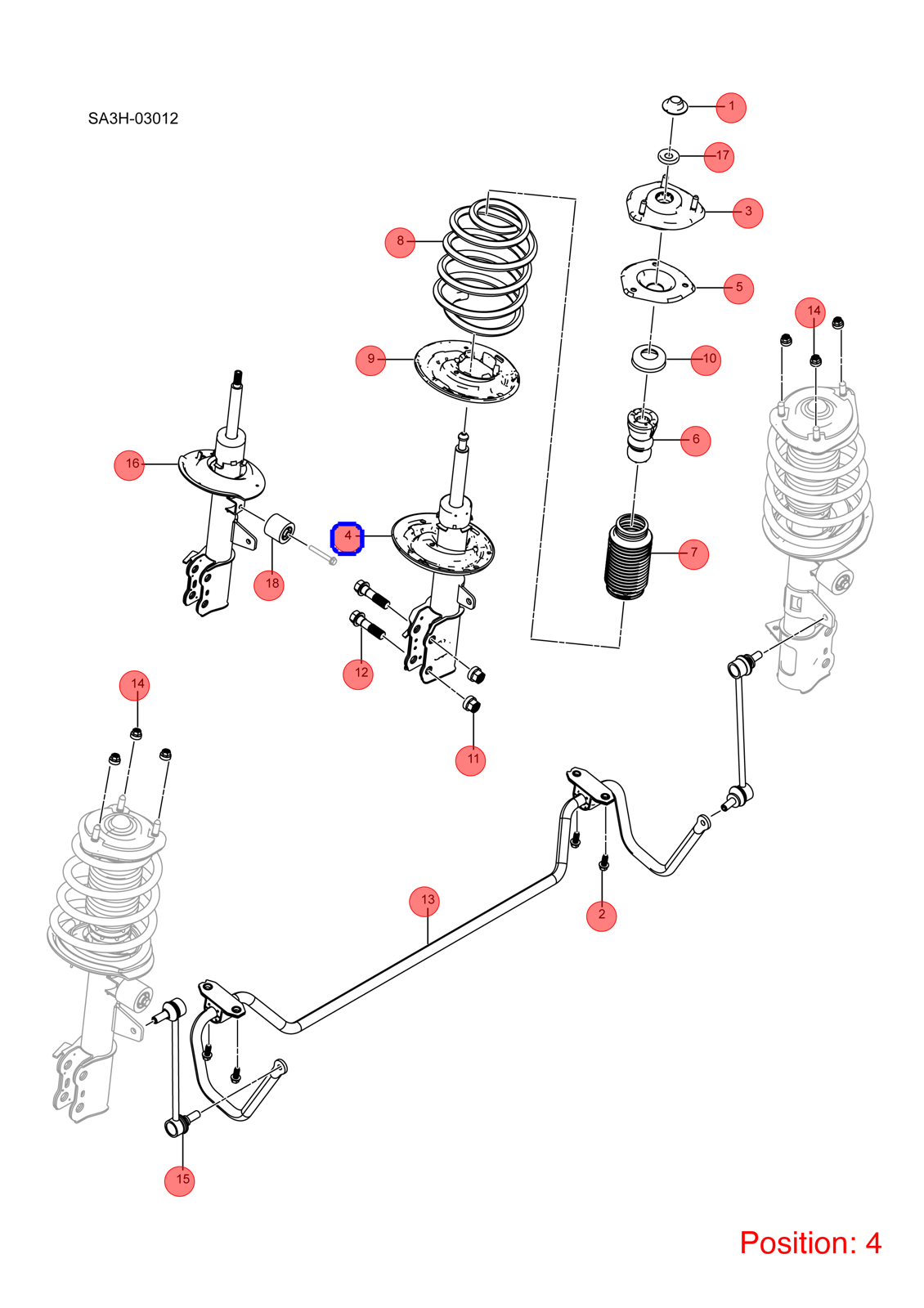 BYD Shock absorber OEM 1349823300 SA3HG2915200 FOR Song 1349823300-BYD_OEM