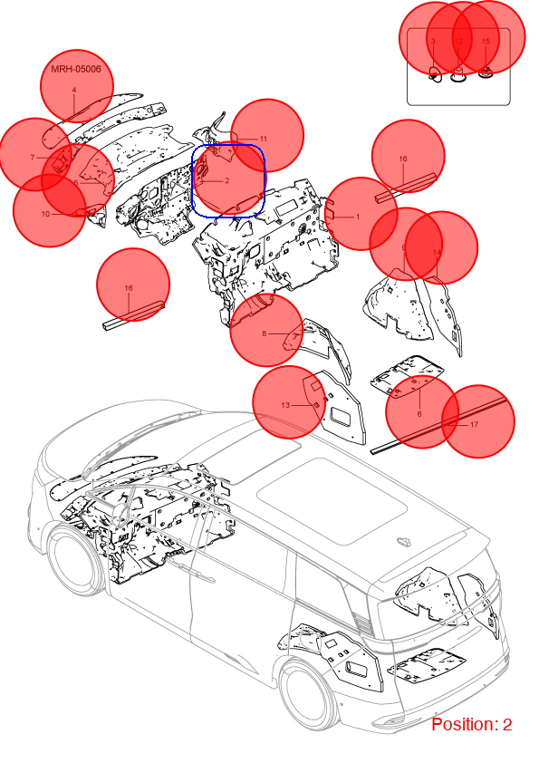 BYD Firewall insulation cotton OEM 1350104600 MRHB5310121 FOR DENZA 1350104600-BYD_OEM