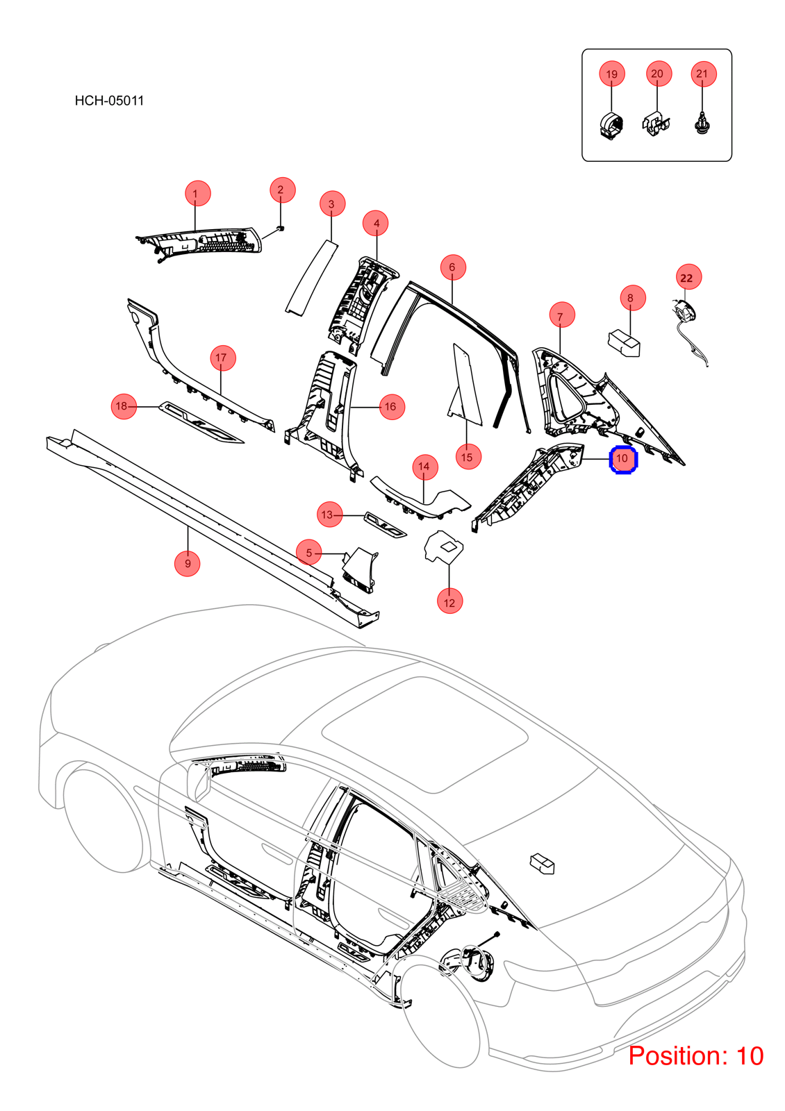 BYD C-pillar trim panel OEM 1350675900 HC5402330A00A7 FOR Han 1350675900-BYD_OEM