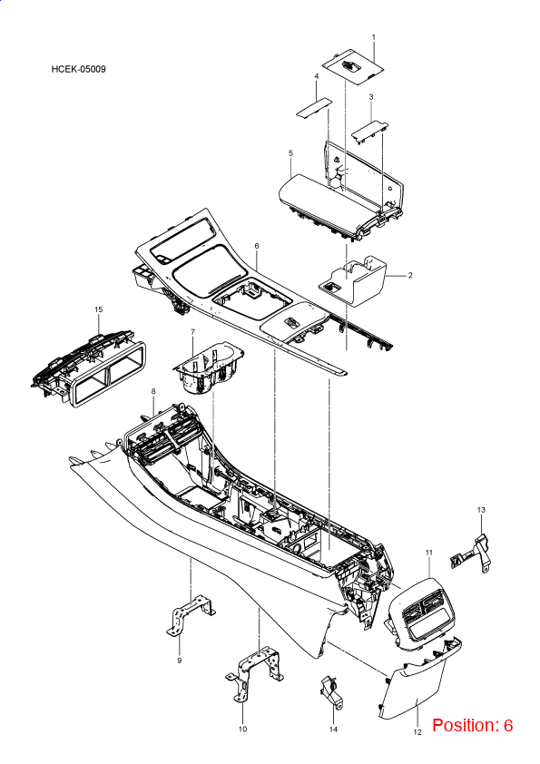 BYD Shift lever trim panel OEM 1350753200 HCEF5305040D004A FOR Han 1350753200-BYD_OEM