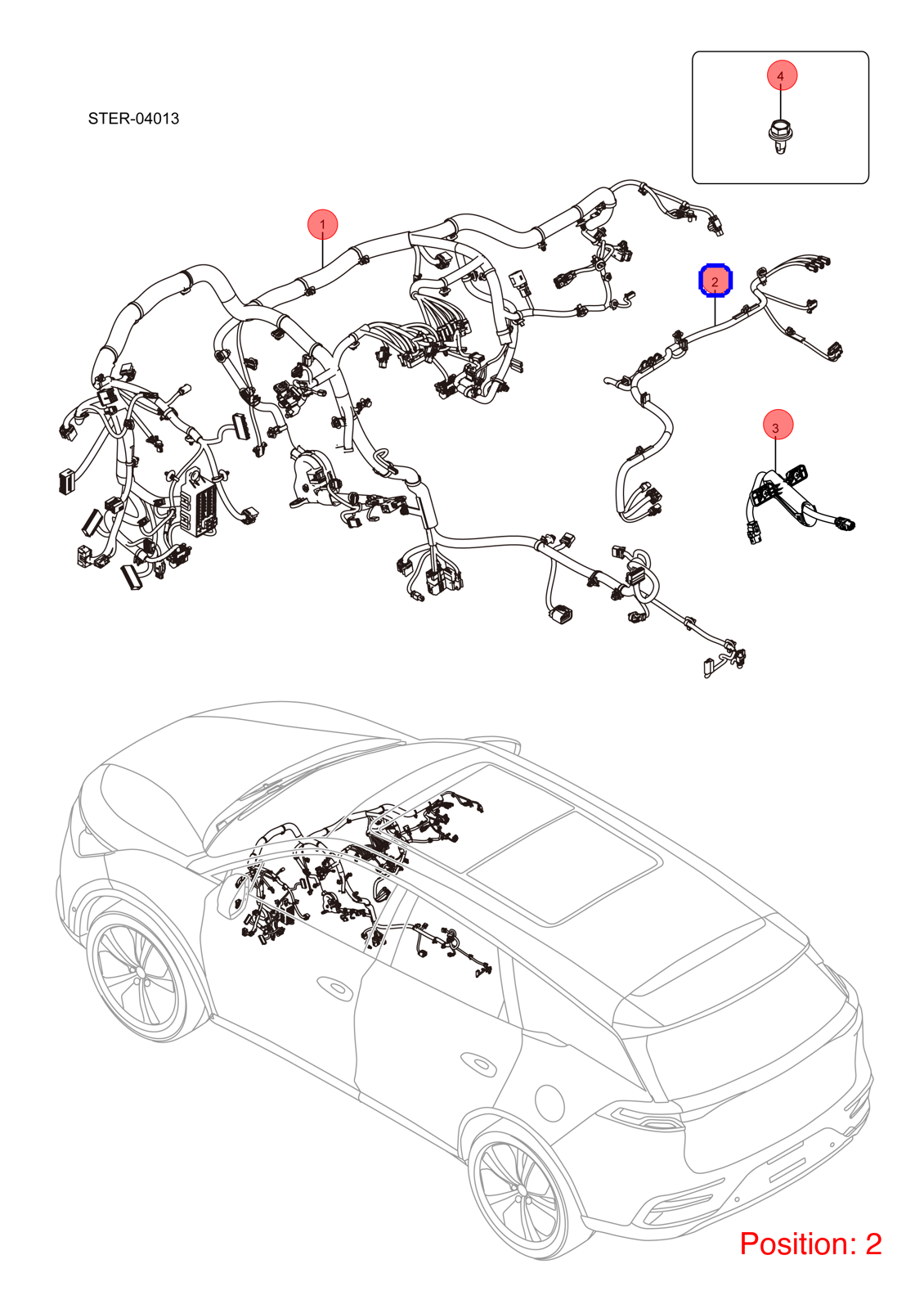 BYD Instrument panel wiring harness OEM 1352911800 STES4003120C FOR Tang 1352911800-BYD_OEM