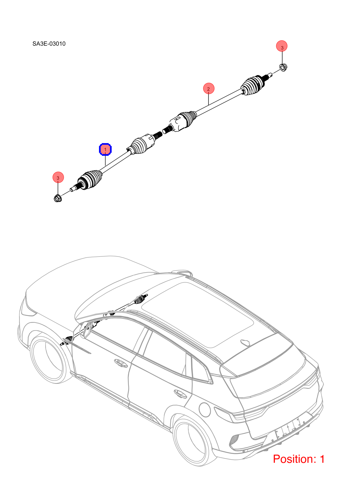 BYD Axle Shaft OEM 1353476800 SA3EK2203010 FOR Song 1353476800-BYD_OEM