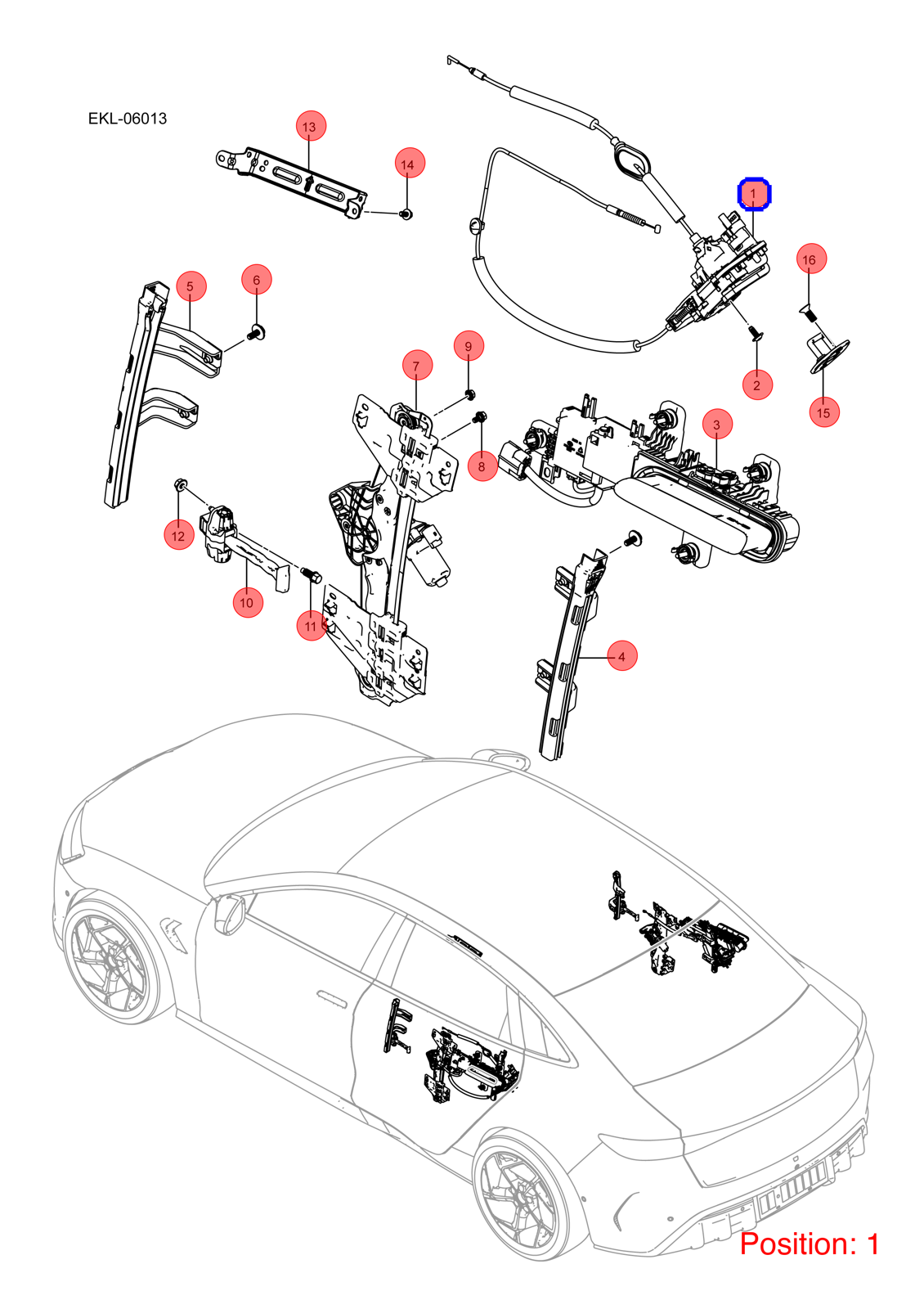 BYD Door Lock OEM 1355095500 EKEA6205200C FOR Seal 1355095500-BYD_OEM