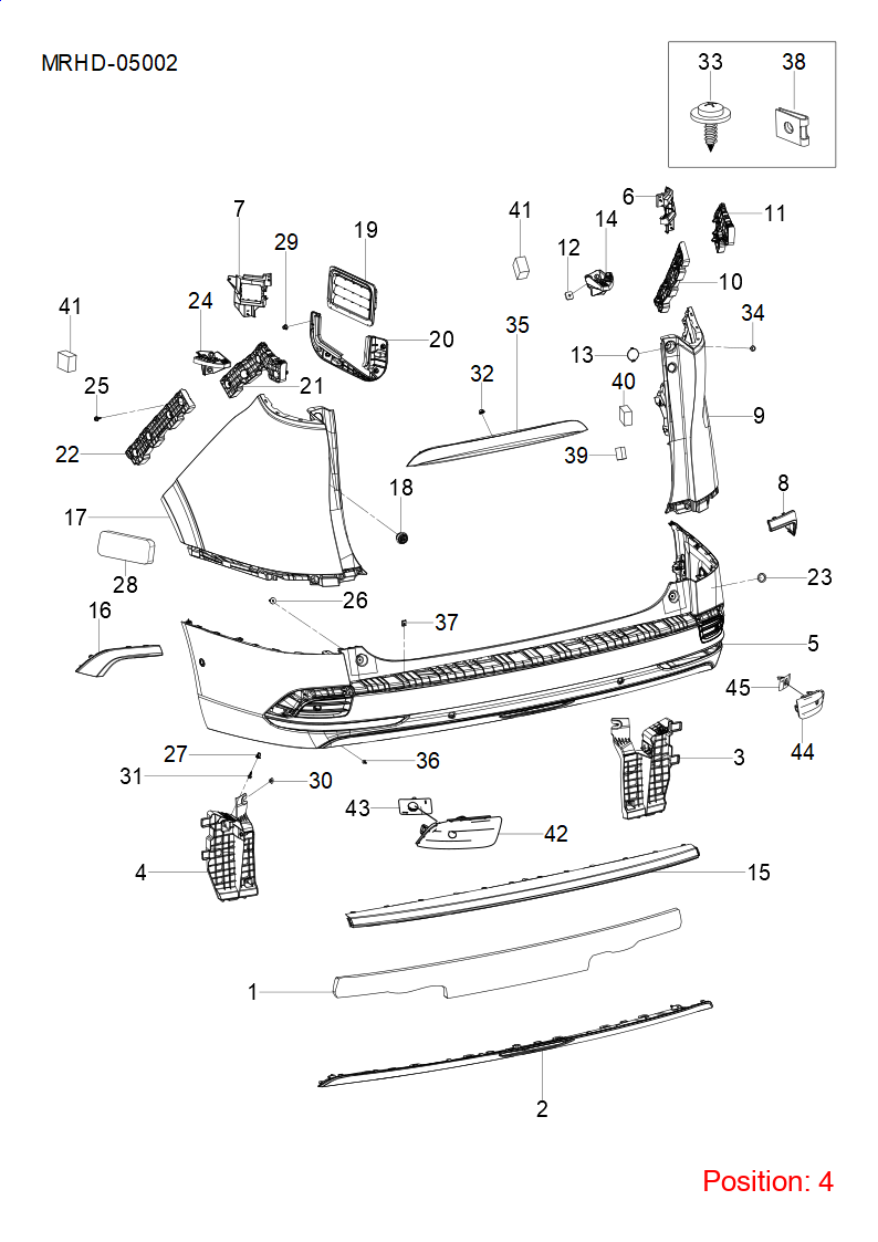 BYD Bumper Cover Bracket OEM 1356203100 MRHB2804330 FOR DENZA 1356203100-BYD_OEM