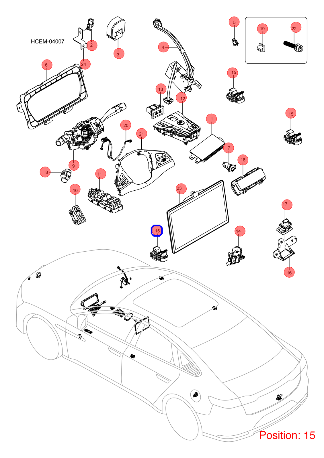 BYD Power Window Control Switch OEM 1356292400 HCHY3746700C00UA4 FOR Han 1356292400-BYD_OEM