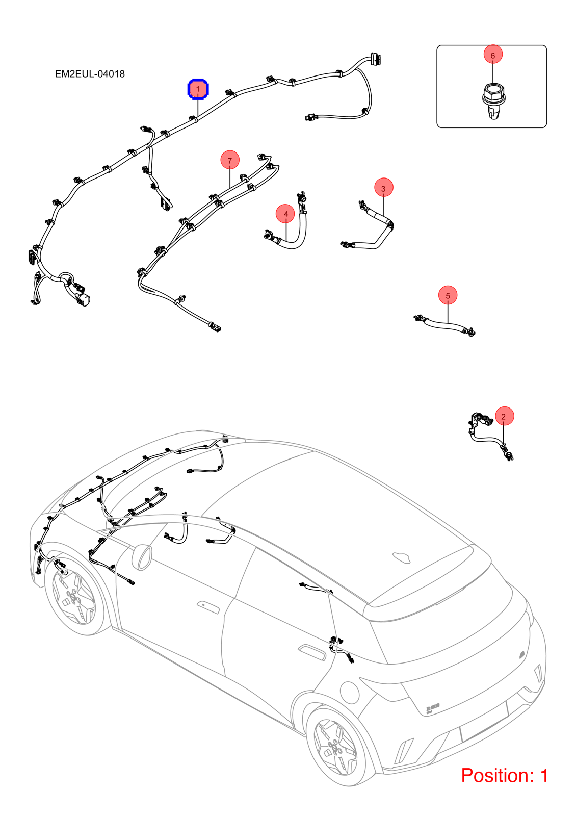 BYD bumper electric eye harness OEM 1357447400 EM2EYJ4011300A FOR Dolphin 1357447400-BYD_OEM