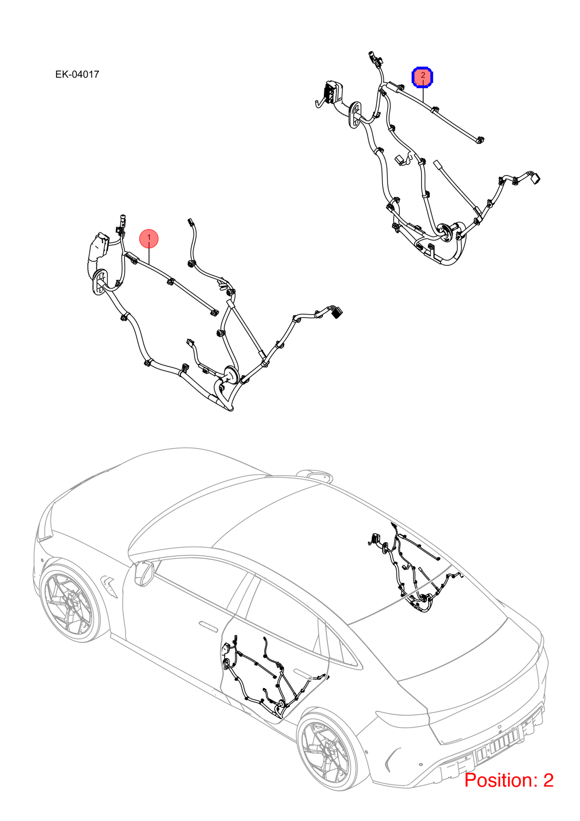 BYD Door wiring harness OEM 1358346900 EKEA4002400B FOR Seal 1358346900-BYD_OEM