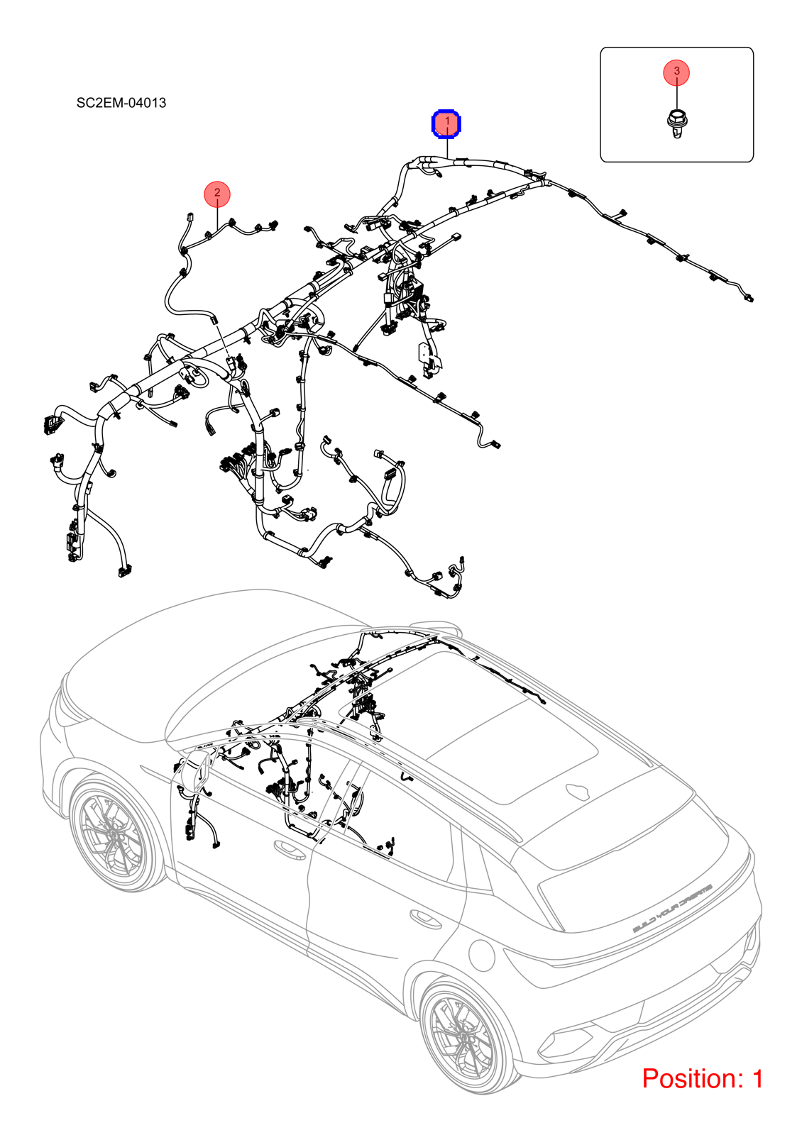 BYD Instrument panel wiring harness OEM 1359752000 SC2EM4003100C FOR Atto3 Yuan 1359752000-BYD_OEM