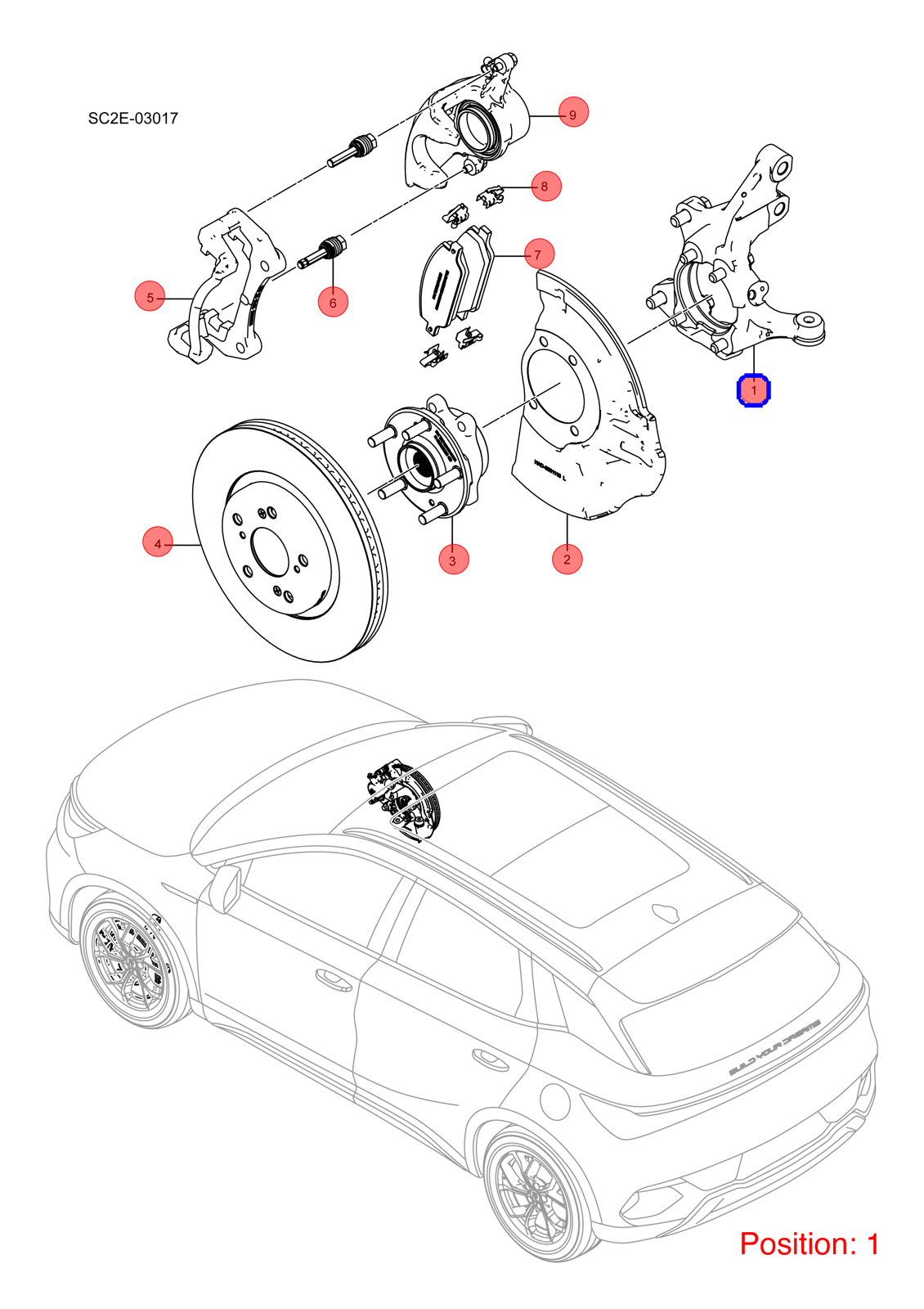 BYD Steering Knuckle OEM 1360976500 SC2E2304111 FOR Atto3 Yuan 1360976500-BYD_OEM